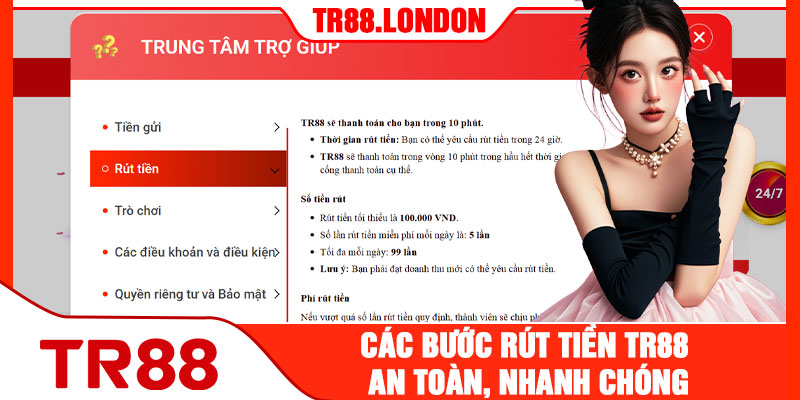 Các Bước Rút Tiền TR88 An Toàn, Nhanh Chóng